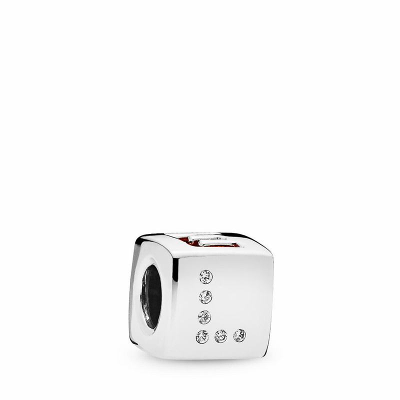 Pandora Love Dice Charm Ireland - Sterling Silver/Cubic Zirconia - 760318QTW